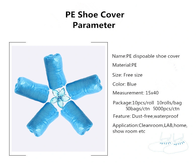Disposable Factory Plastic PE CPE Home Worker Use Shoe Cover
