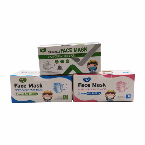 High Quality Hot Sales Mass Production Customized OEM Disposable 3ply Nonwoven Spundond+Meltblown+Spundond Blue Face Mask