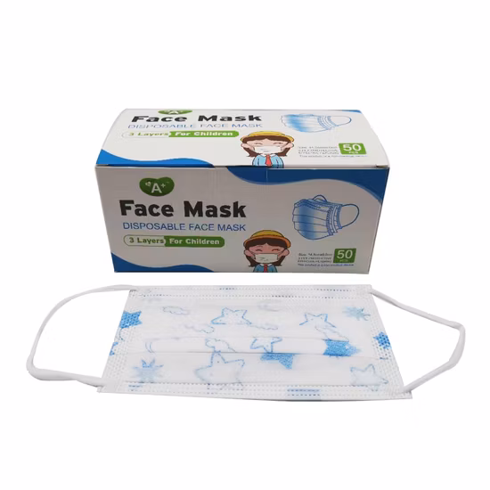 High Quality Hot Sales Mass Production Customized OEM Disposable 3ply Nonwoven Spundond+Meltblown+Spundond Blue Face Mask