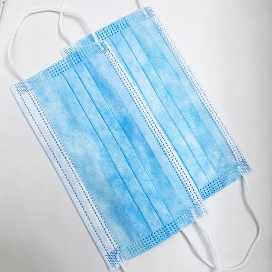 Disposable 3 Ply Blue Color Face Mask Non