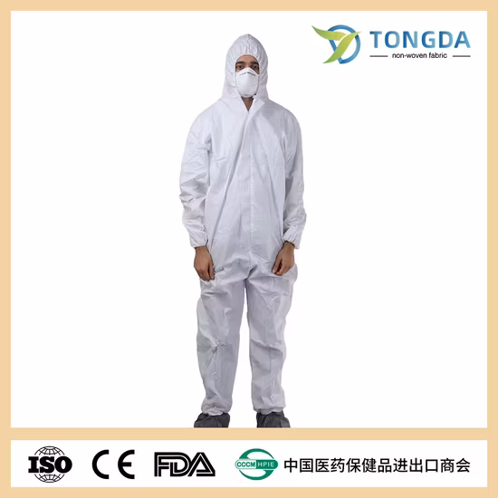 Disposable Safety Protective Clothing Non Woven Coverall Suit