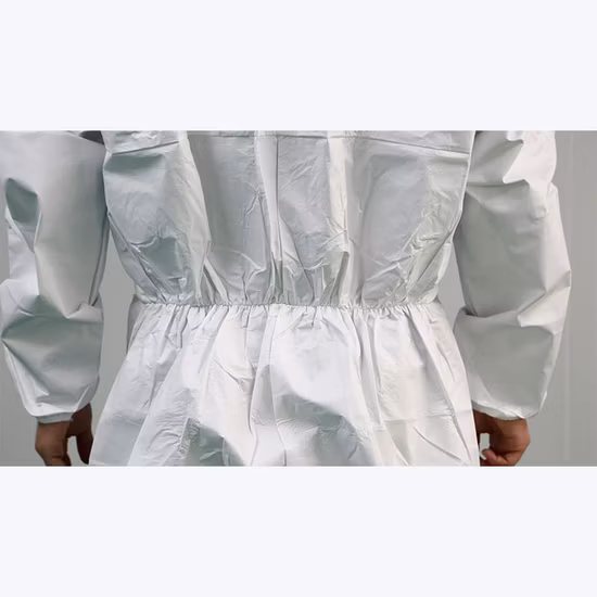 Type 4/5/6 SMS/Nonwoven/Sf/PP/PE/Microporous Disposable Safety Work Wear Clothes Medical Industrial Chemical Protective Clothing Coverall