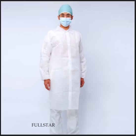 Disposable Medical SMS or Spp Lab Coat High Quality